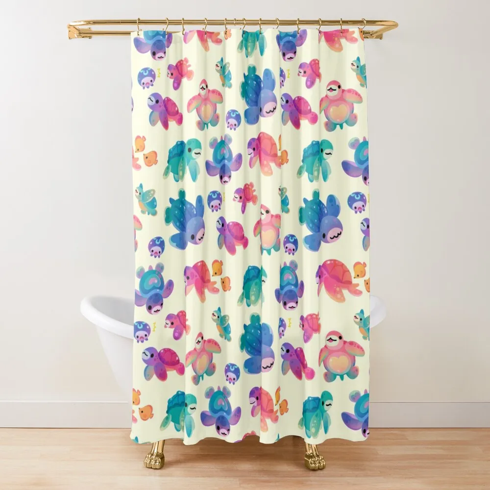

Sea turtle - bright Shower Curtain For Shower Waterproof Fabric Bathroom Window Waterproof Shower Curtain