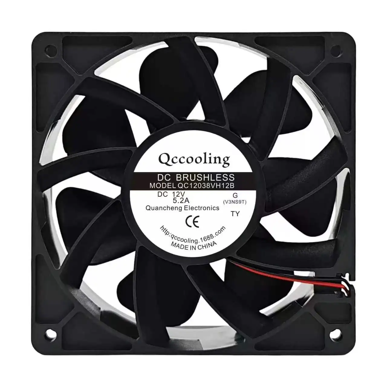 Original für Qccooling QC12038VH12B DC 12V 5,2A 2-Draht 120mm 12038 12cm Industrie-Server-Chassis-Lüfter