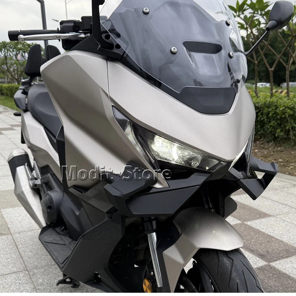For HONDA FORZA 750 Forza750 2025 2026- Motorcycle Side Winglet Front Spoiler Wing Fairing Fixed Lower lip Wing Aerodynamic view 4