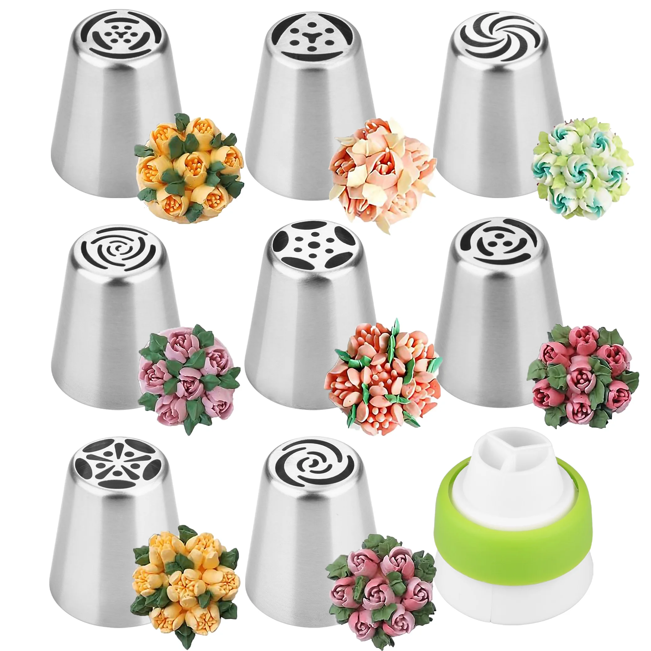 Russian Tulip Icing Piping Nozzles Stainless Steel Flower Cream Pastry Tips Nozzles Bag Cupcake Cake Decorating Tools Molds