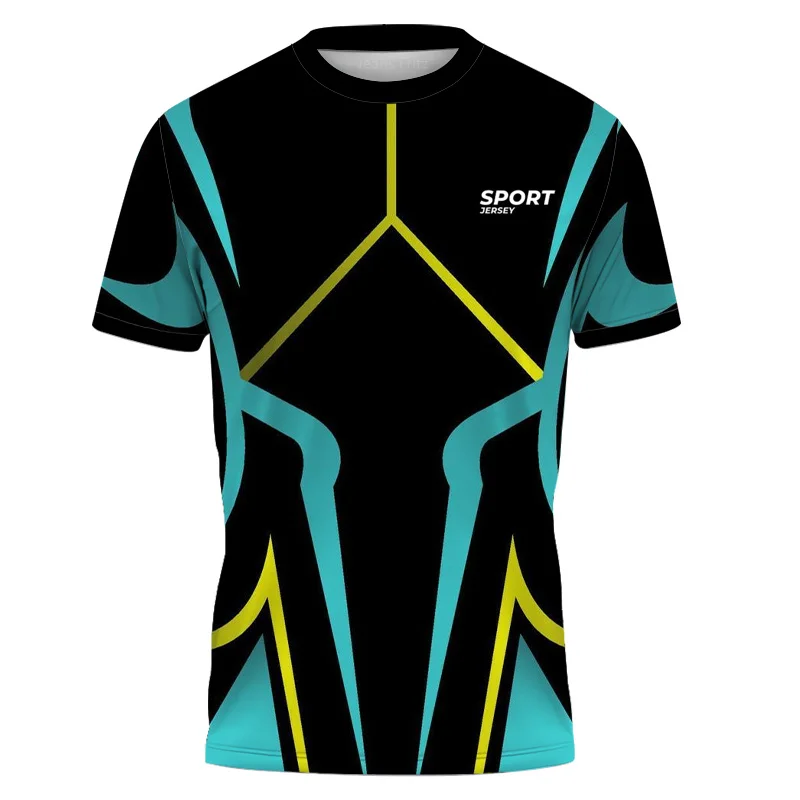 

Summer 3D Coloured Printed Men's T-shirt Leisure Fashion Crew Neck Short Sleeve Tops Outdoor Sports Breathable Men Clothing Tees