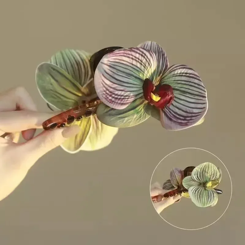NUOVO Stile Vacanza al Mare Phalaenopsis Fermagli per Capelli Serie Fiore Fermagli per Capelli Trendy Accessori per Capelli INS Per Donne Ragazze_voghion.com