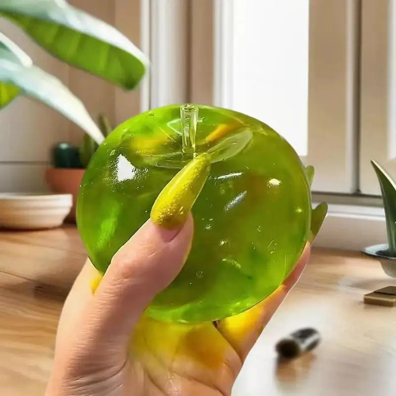 Knipspeeltje voor stressverlichting en woedbeheer, groene appelfidgetspeeltje, ideaal cadeau voor vrienden