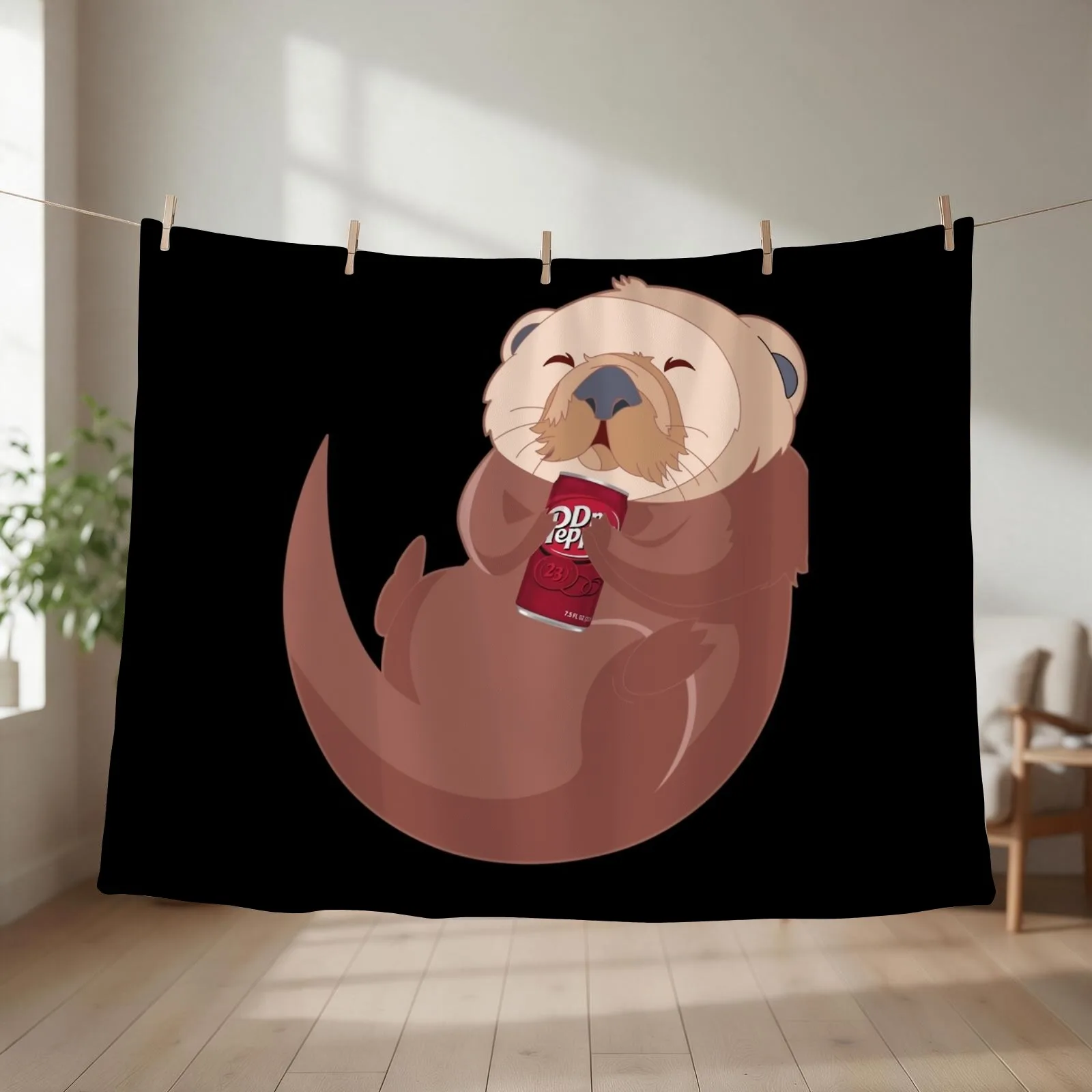 Otter + Dr. Pepper Throw Blanket Luxury Multi-Purpose Polar For Baby Blankets