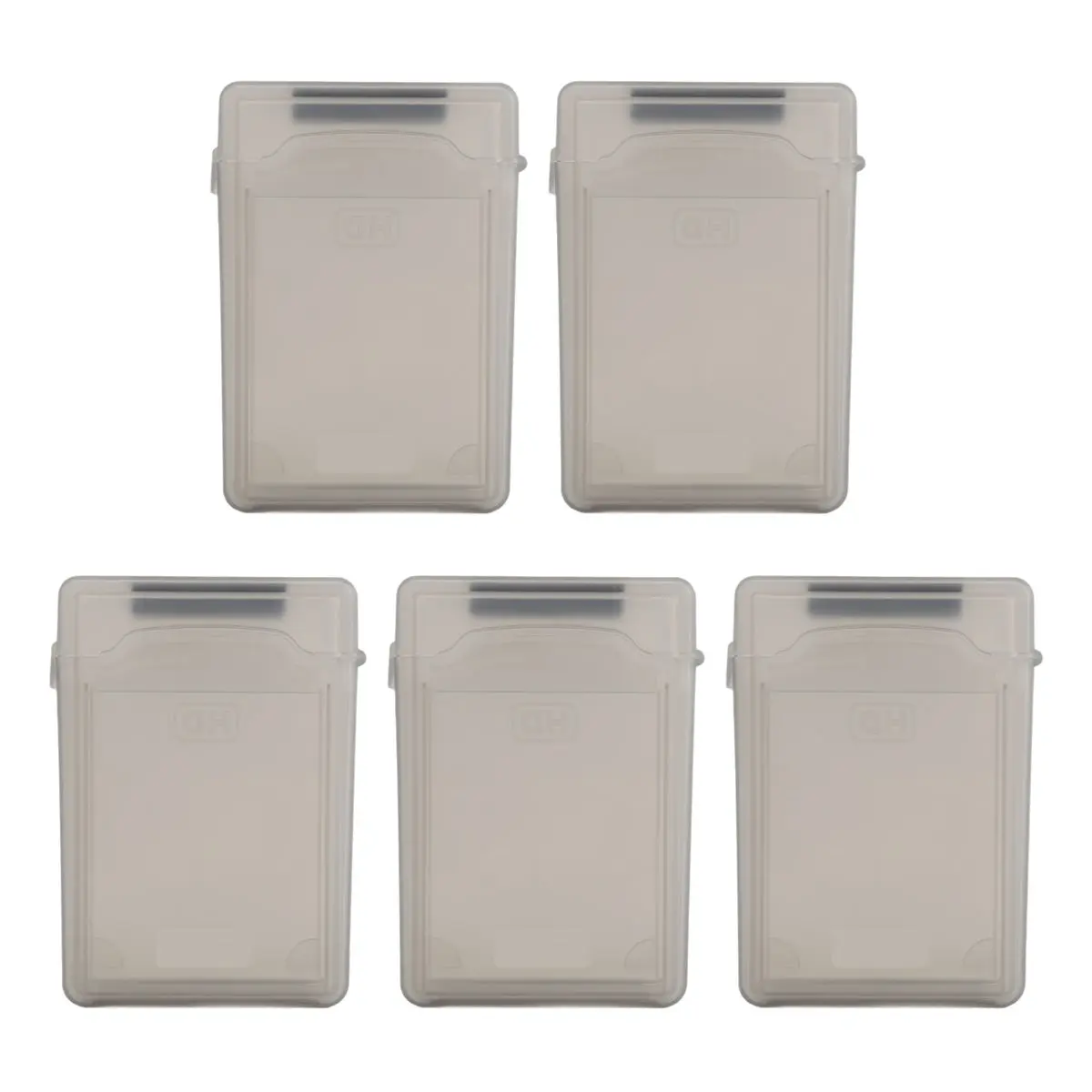 A17G 5pcs 3.5 inch IDE SATA HDD Hard Drive Disk Plastic Storage Box Case Enclosure Cover Gray