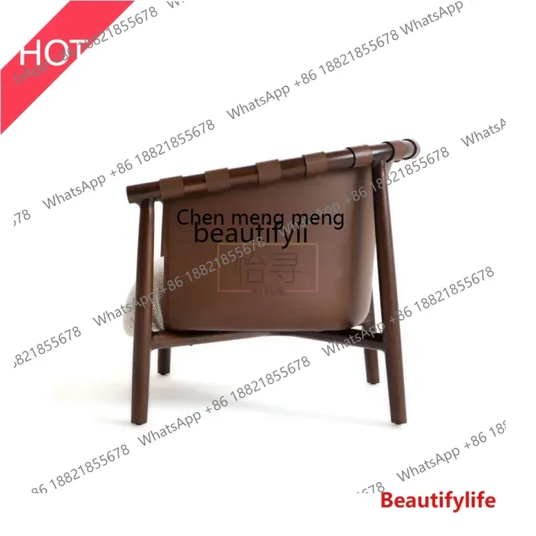 

New style NN Designer Creative Single Sofa Chair Home Hotel Saddle Leather Living Room Leisure Chair ss 8617