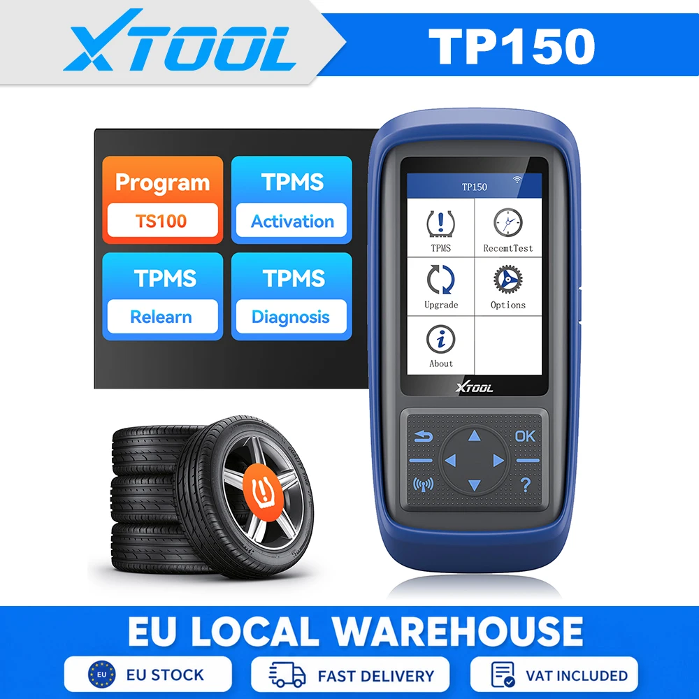 XTOOL TP150 TPMS Programmierwerkzeuge TPMS Reset Diagnosescanner TPMS Programm für XTOOL TS100 PRO Sensor 315MHz / 433MHz Aktivierung und Neuanlernen aller Sensoren Reifenreifendruck-Überwachung