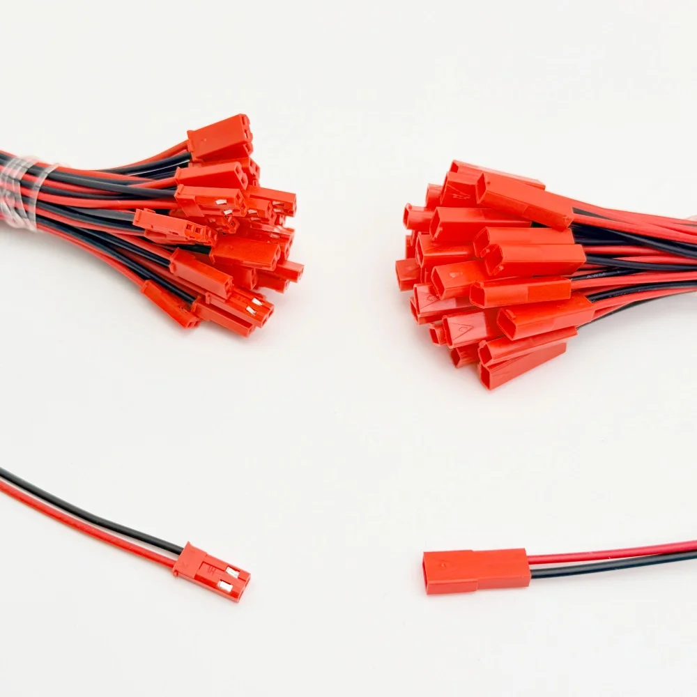 10Pairs 22AWG JST Plug Connector 2 Pin Male Female Plug Connector Cable Wire 10cm for LED Lamp Strip RC Toys Battery Adapter