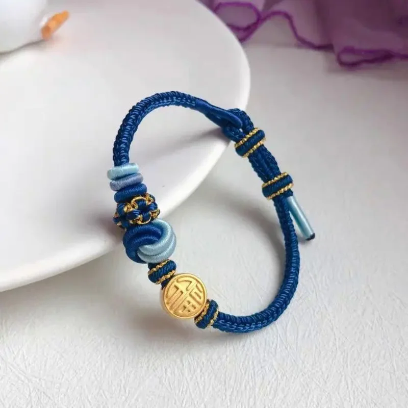 

Pure Hand-woven Hand Rope Does Not Fade Customizable Ins Wind Finished Products Can Wear Beads for Lovers Fresh and Elegant Gift