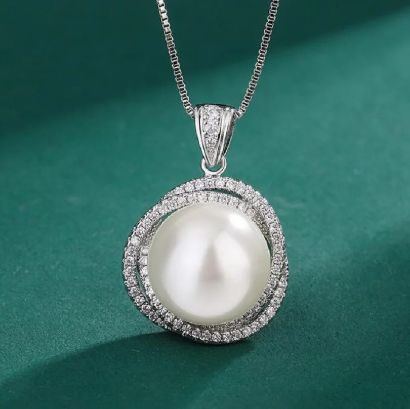 Gorgeous AAAAA 10-1mm Nanhai White Earrings Pearl Pendant Necklace 18 inch 925s