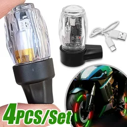 Car Charging Colorful Valve Light  Auto Motorcycle LED Wheel Lights Night Light Explosive Flash Tire Light Wind Fire Wheel Lamp