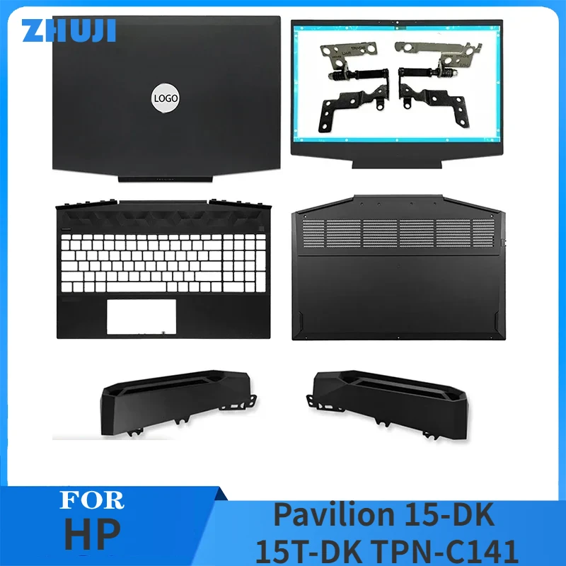 

NEW For HP Pavilion 15-DK 15T-DK TPN-C141 Laptop LCD Back Cover/Front Bezel/Hinges/Palmrest Upper Case/Bottom Case Silver color