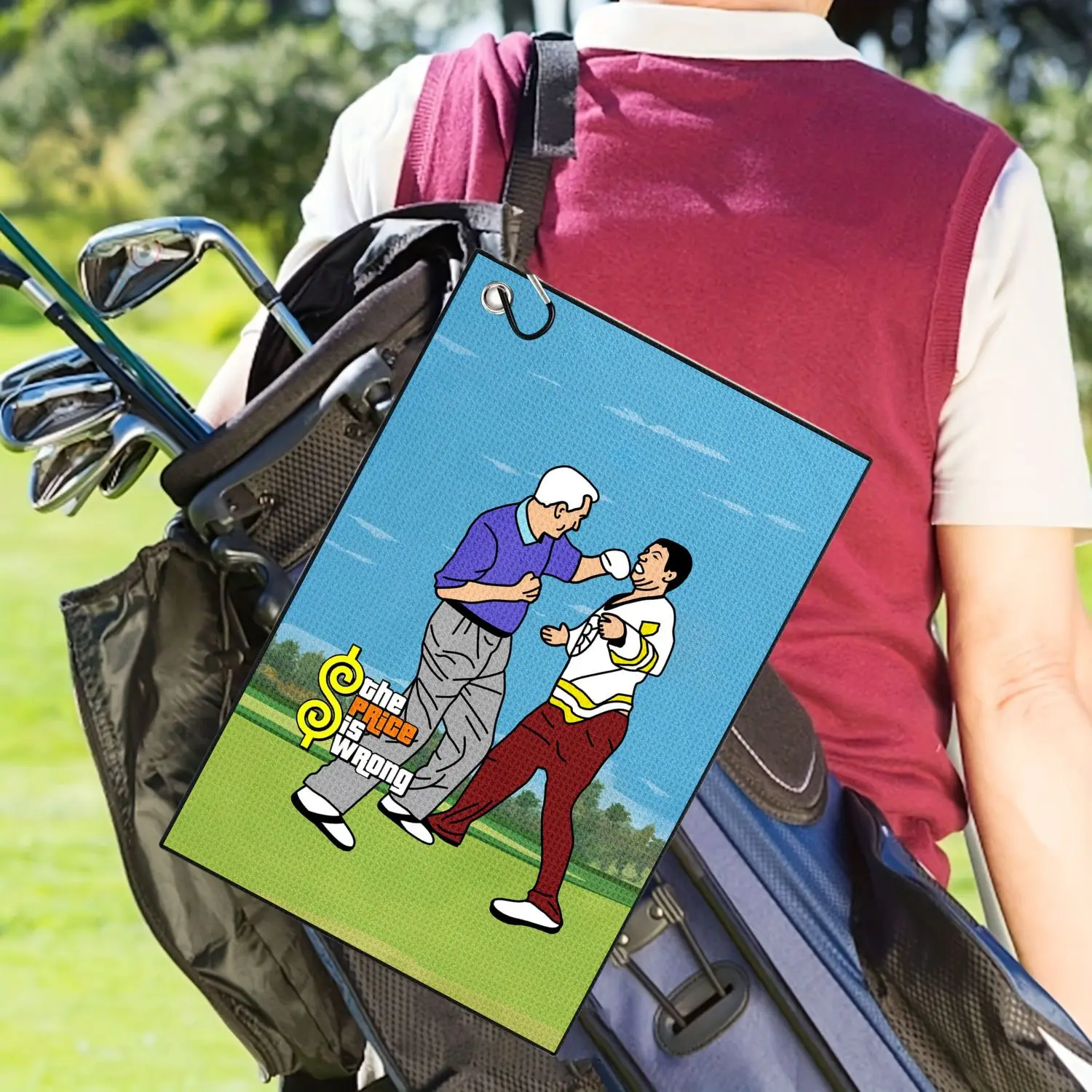 Funny Microfiber Premium Golf Towel,Printed Golf Towels for Golf Bags for Men&Women, Great Golf Accessories for Men Golfers