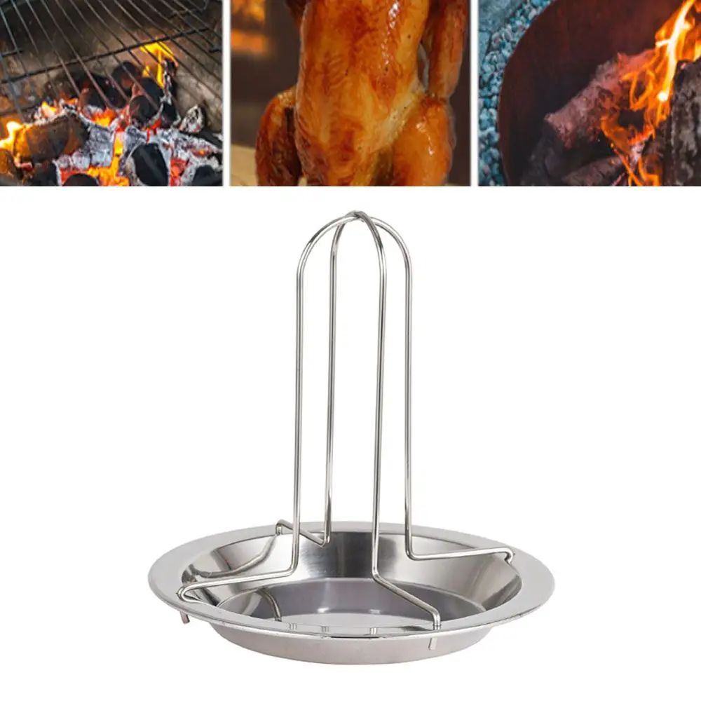 Stainless Steel Cooking Pans BBQ Accessories Barbecue Rack BBQ Tools Barbecue Grill Chicken Roaster Rack