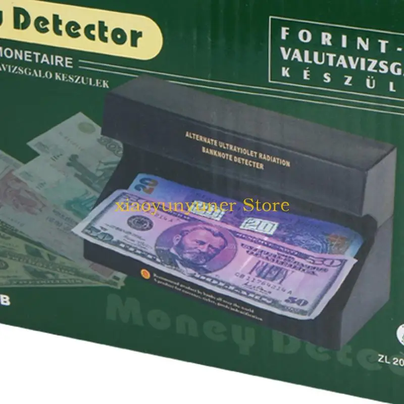 P9JB Countertop Counter feit Detector Fake Bank Note Money Checker Tester Single UV Light Support Multiple Currencies