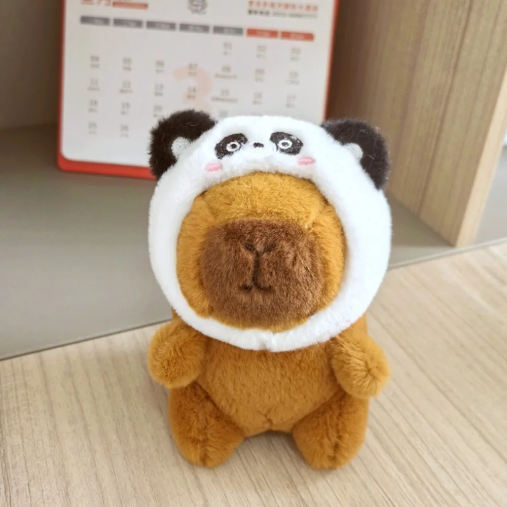 

Cartoon Capybara Plush Capybara Keychain Guinea Pig Soft Simulation Capybara Pendant Stuffed Animals Headgear Capybara Doll Gift