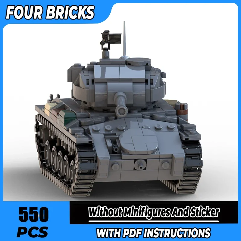 

Строительные блоки Moc M24 Chaffee, США, световой танк, технология, модульные кирпичи, модель, подарки, рождественские игрушки, наборы «сделай сам», сборка