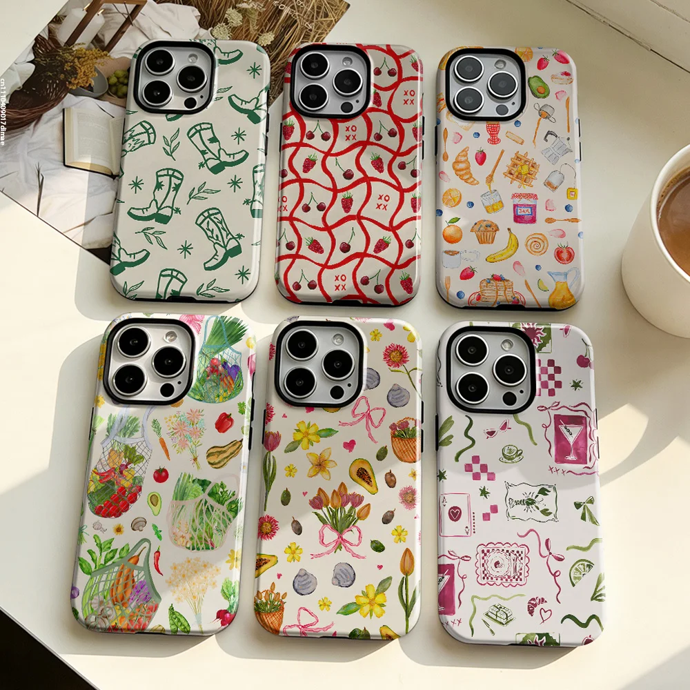 Clmj Martini Gal Phone Case For Samsung Galaxy A56 A36 A26 S26 S25 S24 S23 S20FE Ultra Plus 4G 5G Luxury Double-layer Back Cover