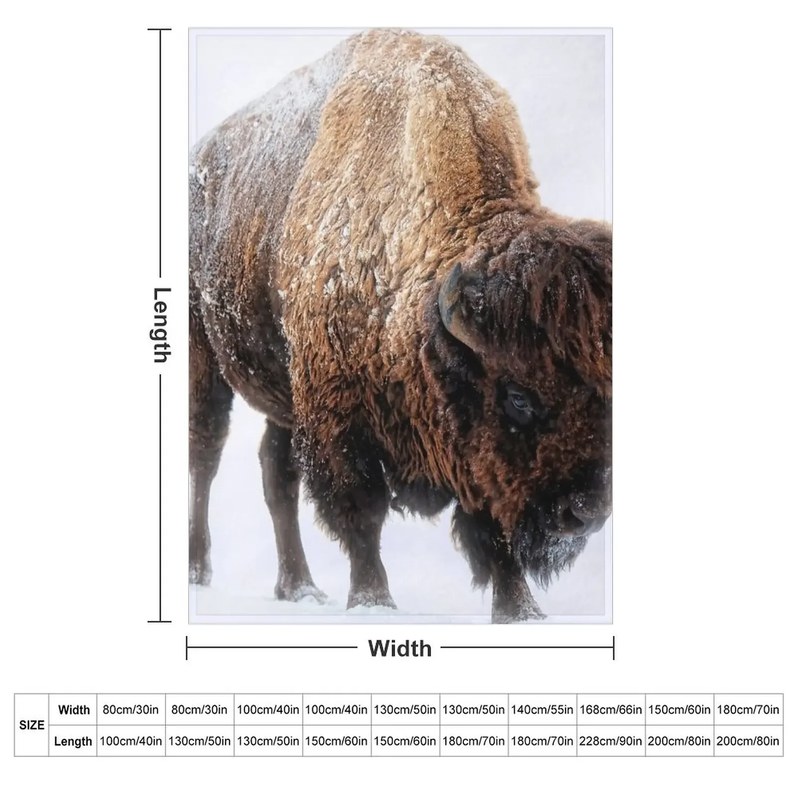 An American Bison Moves Through a Winter Snowstorm Throw Blanket Soft for babies sofa bed Luxury Designer Blankets