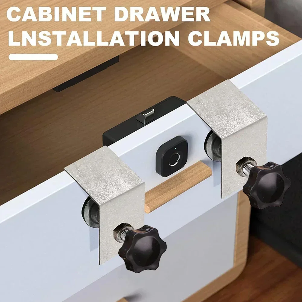 Woodworking Jig Steel Drawer Panel Clips Drawer Front Installation Clamps Cabinet Tool Home Furniture Installation Tools