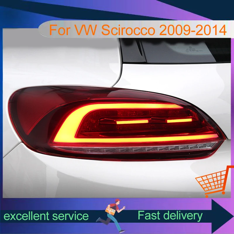 

Car Styling For VW Volkswagen 2009-2015 Scirocco Tail lamp DRL Rear Light Turn Signal LED Brake backup lights Auto Accessories