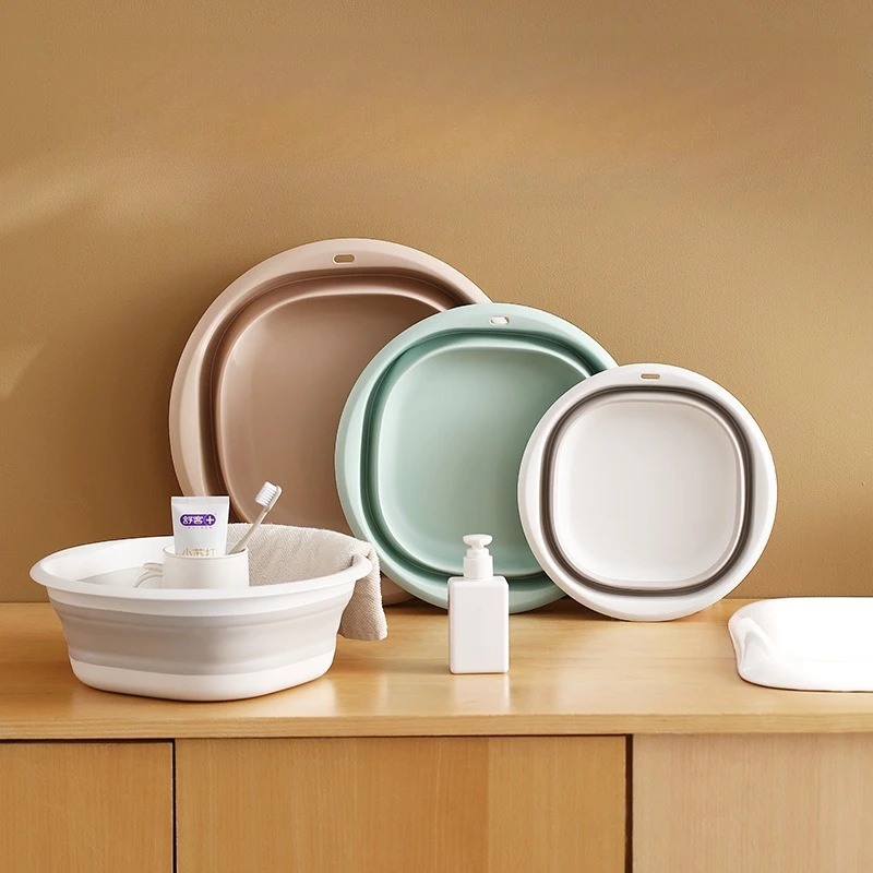 Foldable Washbasin for Dormitories, Student Washbasin, Portable Travel, Plastic Compression Basin for Household Use