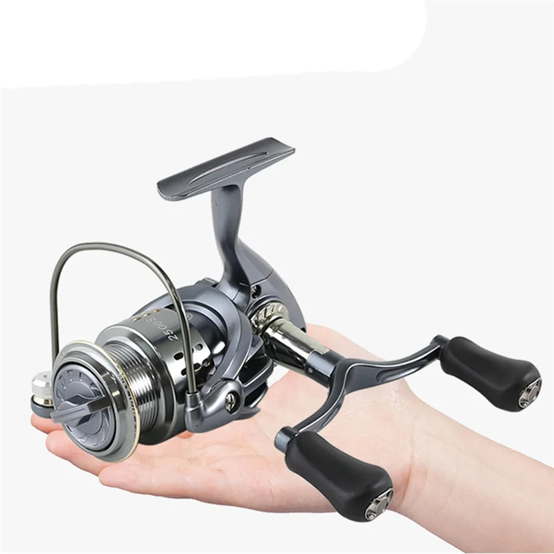 AB91-Reel Fishing 2000 5.2:1 Reel Double Handle Grip Fishing Gear Fishing