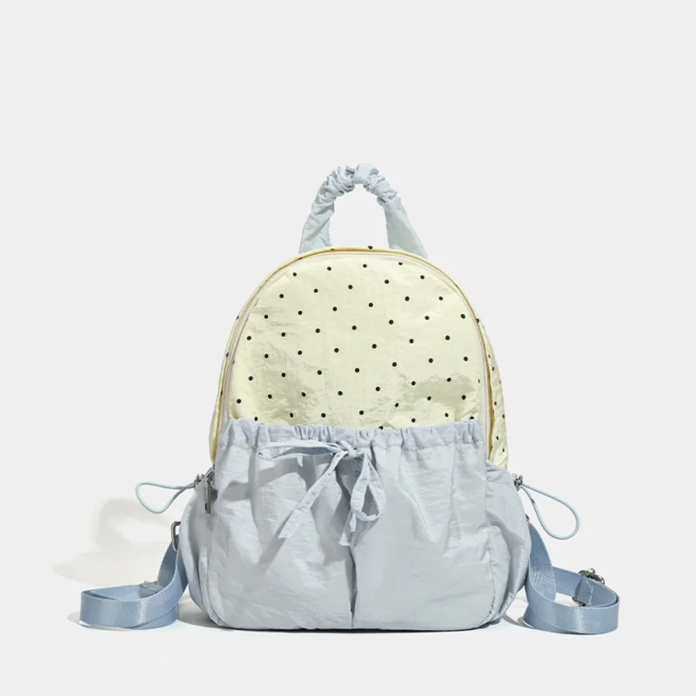

Sweet Dot Print Backpacks For Women 2025 New Canvas College Student Schoolbags Large Capacity Bow Tie Women Backpacks