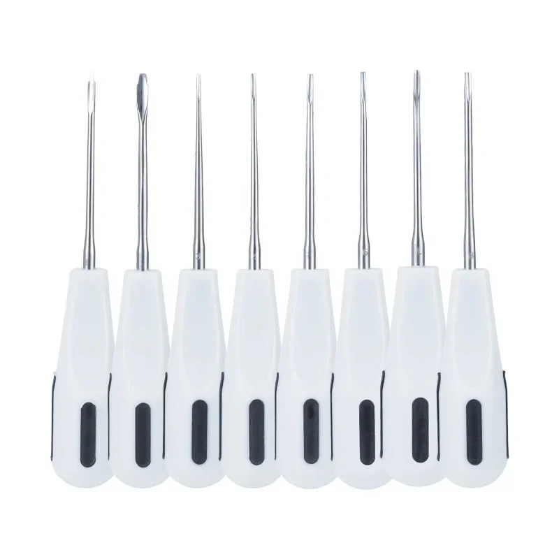 Dentals Stainless Steel Tooth Elevator Set Teeth Extraction Tools Kit Stright Curved Root Elevator Dentistsry Tools Gifts