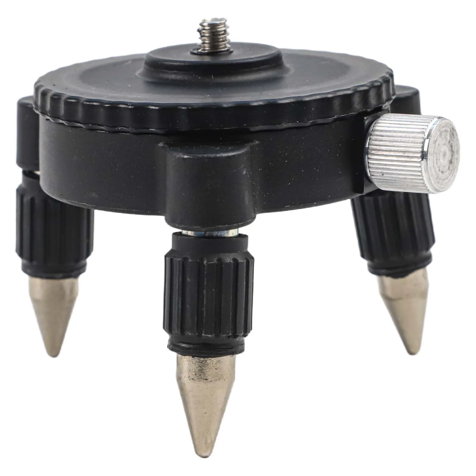 Black Silver Level Meter Adapter 360 Degree Rotation Base Tripod Bracket Construction Tool Parts 1/4 Inch Interface