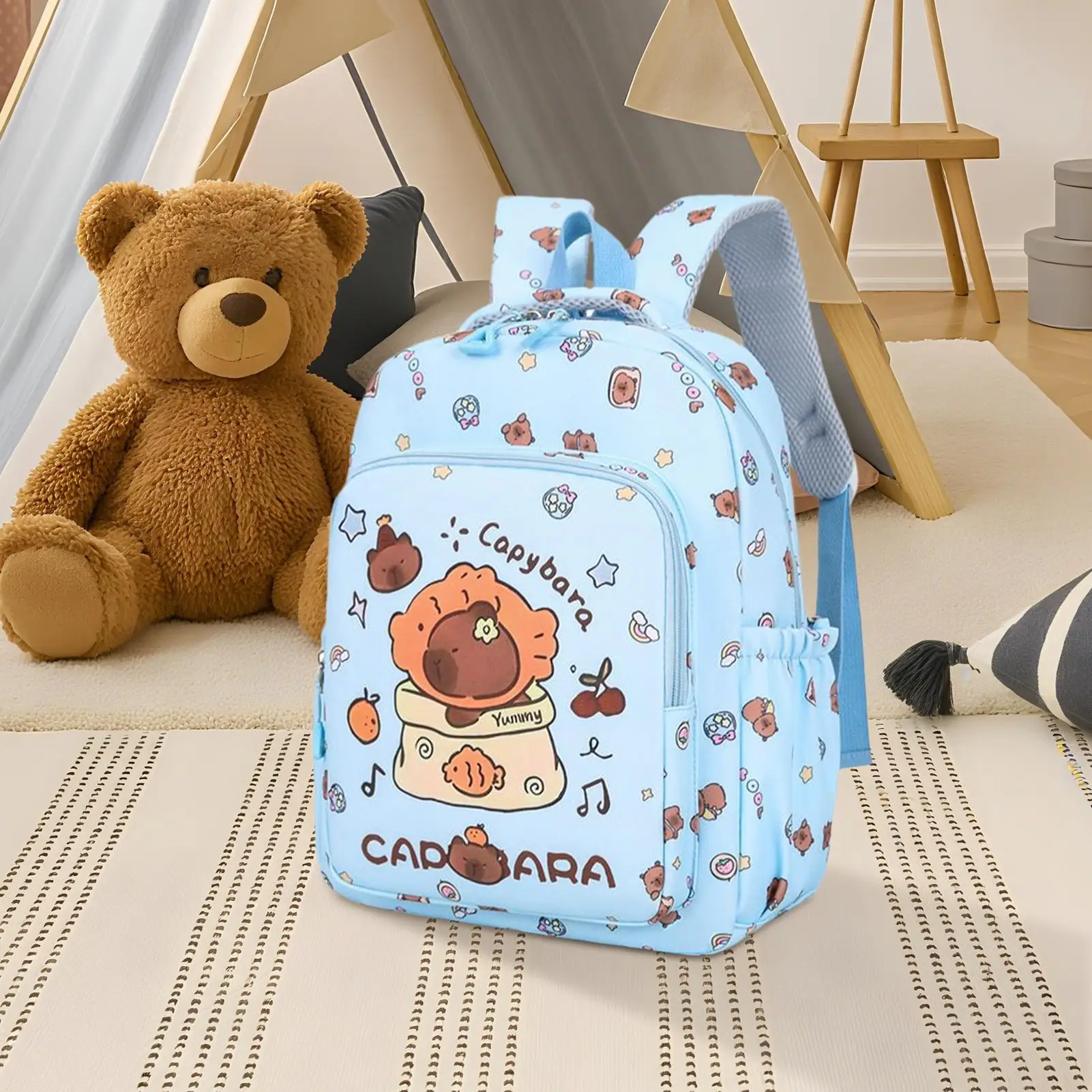 كابيبارا حقيبة المدرسة كابيبارا قلم رصاص الحقيبة الجمالية حقيبة الغداء مجموعة للكبار كلية وجبة خفيفة طالب في سن المراهقة المتوسطة نزهة