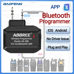ABBREE Bluetooth Wireless Programmer for Walkie Talkie Plug & Play  Phone APP Programming for UV5R BF888S Quansheng UVK5
