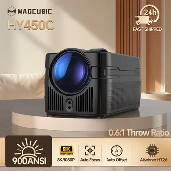 Projektor Magcubic HY450C 900ANSI 8K 4K Natywalne 1080P Ultra Krótkoogniskowy Allwinner H726 Auto Offset BT5.4 WIFI6 Asystent Głosowy