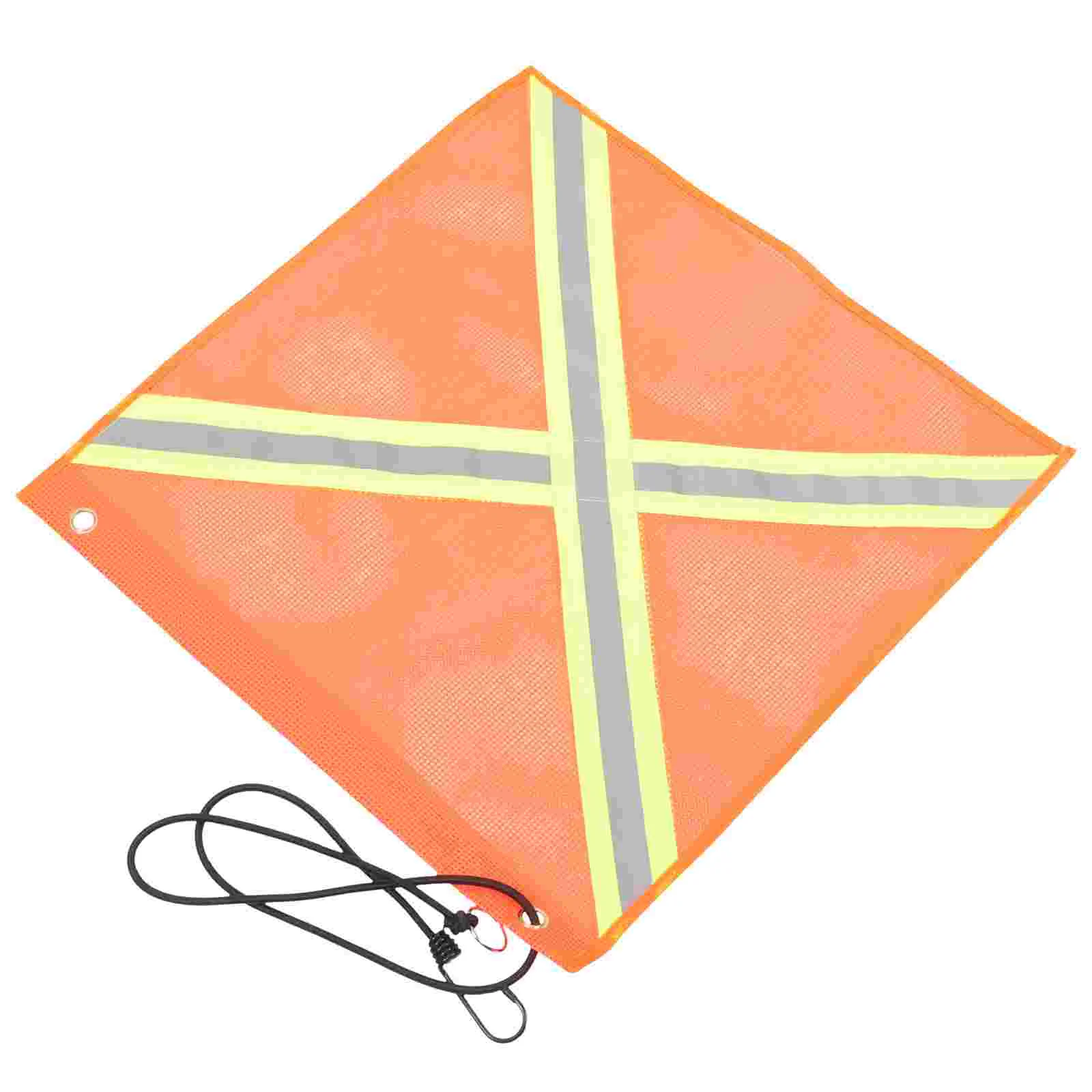 

Safety Flag with Bungee Rope Hanging Flags for Trucks Reflective Orange Warning