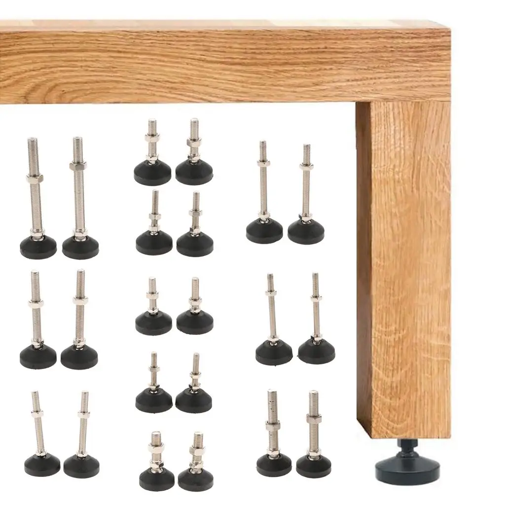Furniture Legs Heavy Duty Adjustable Leveling Feet Nylon Base Height Adjustable Desk Leg Riser for Chair Table