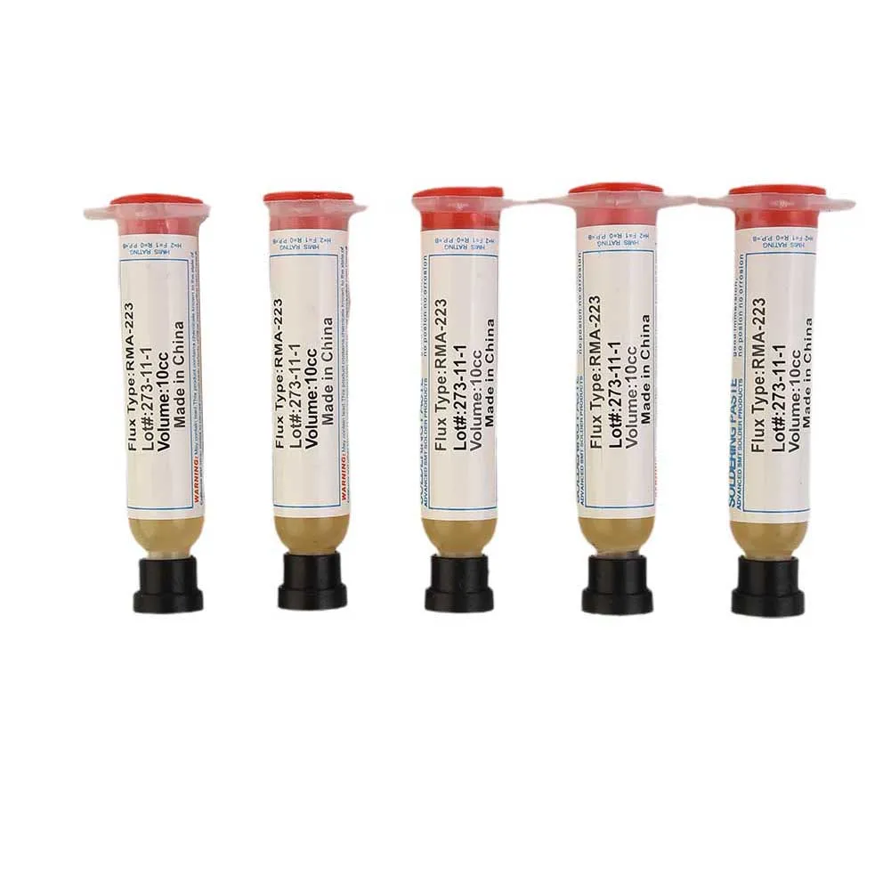 

5pcs Volume of 10cc Resinic Soldering Paste Flux Grease Mix of High Quality Alloyed Powder and Resinic Pasty Flux