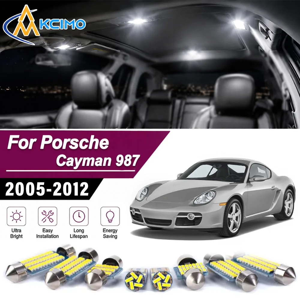 Plug And Play Canbus Error Free LED Indoor Lighting Bulbs Accessories For Porsche Cayman 987 2005-2012 Auto Interior Lights