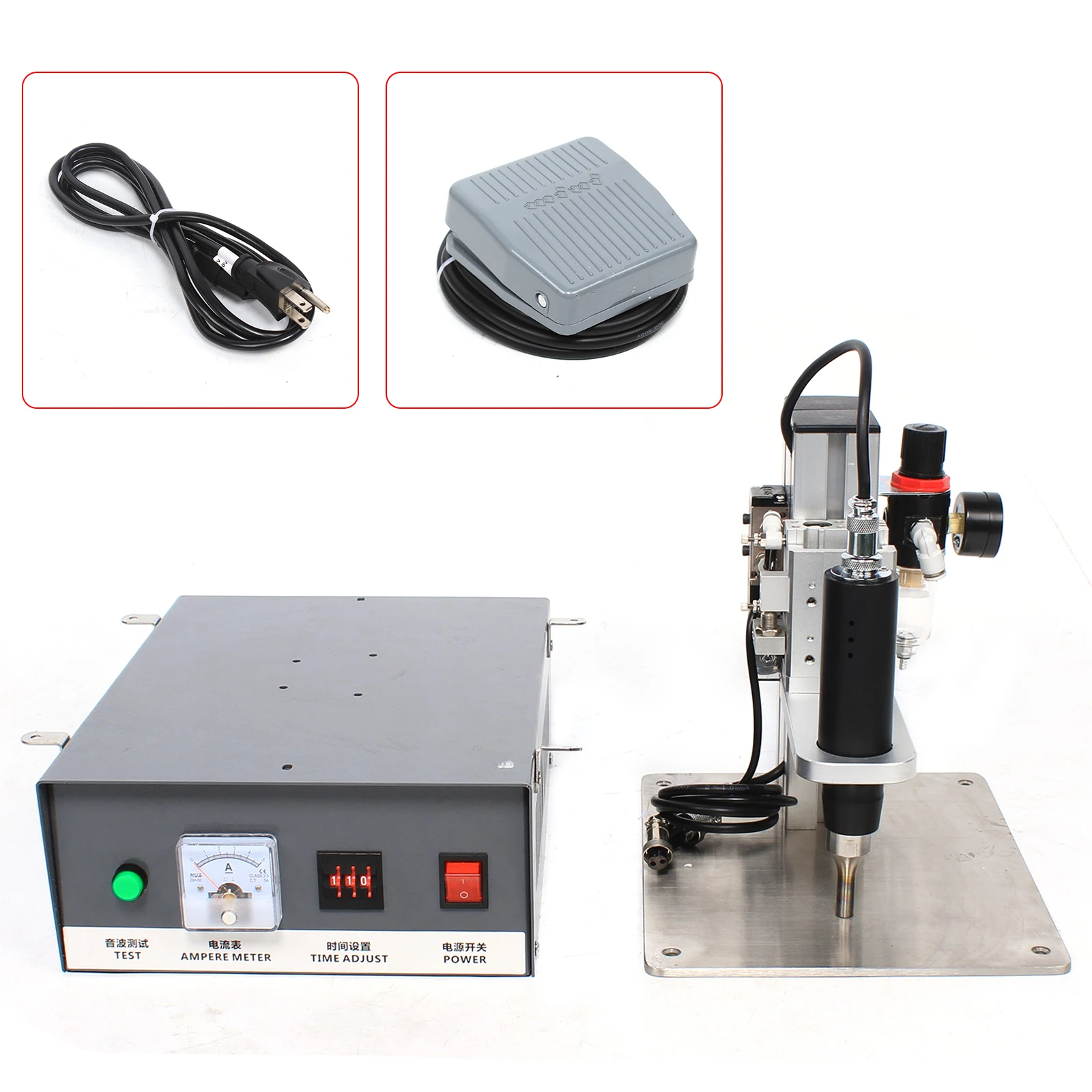 Ultrasonic Spot Welding Machine Sewing Clothing  Pneumatic Welder Semi-automatic Mask 110v for Garment