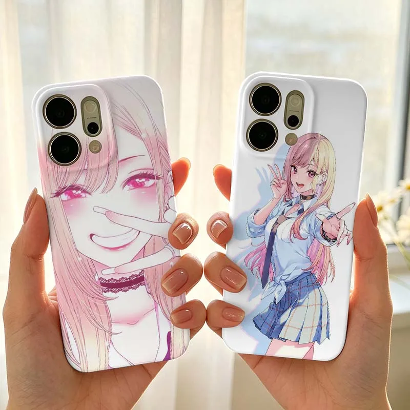 Cute Kitagawa Marin For OPPO Find Reno 15 14 13 12 11 11F X9 X8S X8 X5 A97 A58 A6 Pro Ultra Max Hard Phone Case Cover