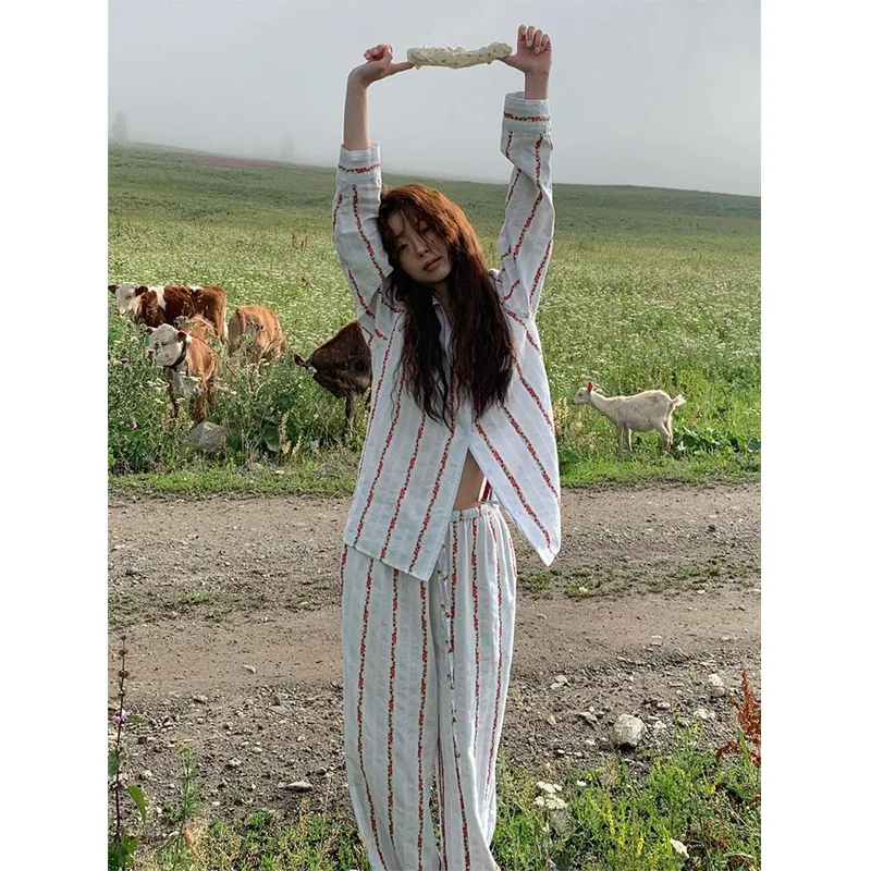 

Осень 2024, повседневный домашний костюм с длинными рукавами, комплект для выхода на выход, пижама, модная домашняя одежда, секретные пижамы Victories, сексуальные женские женские пижамы