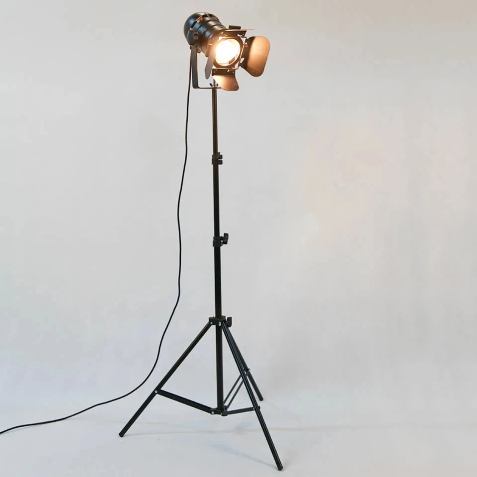 Industrial Bar Creative Studio Retro Tripod Black Floor Lamp Lights Room Light Stand Ceiling Lighting