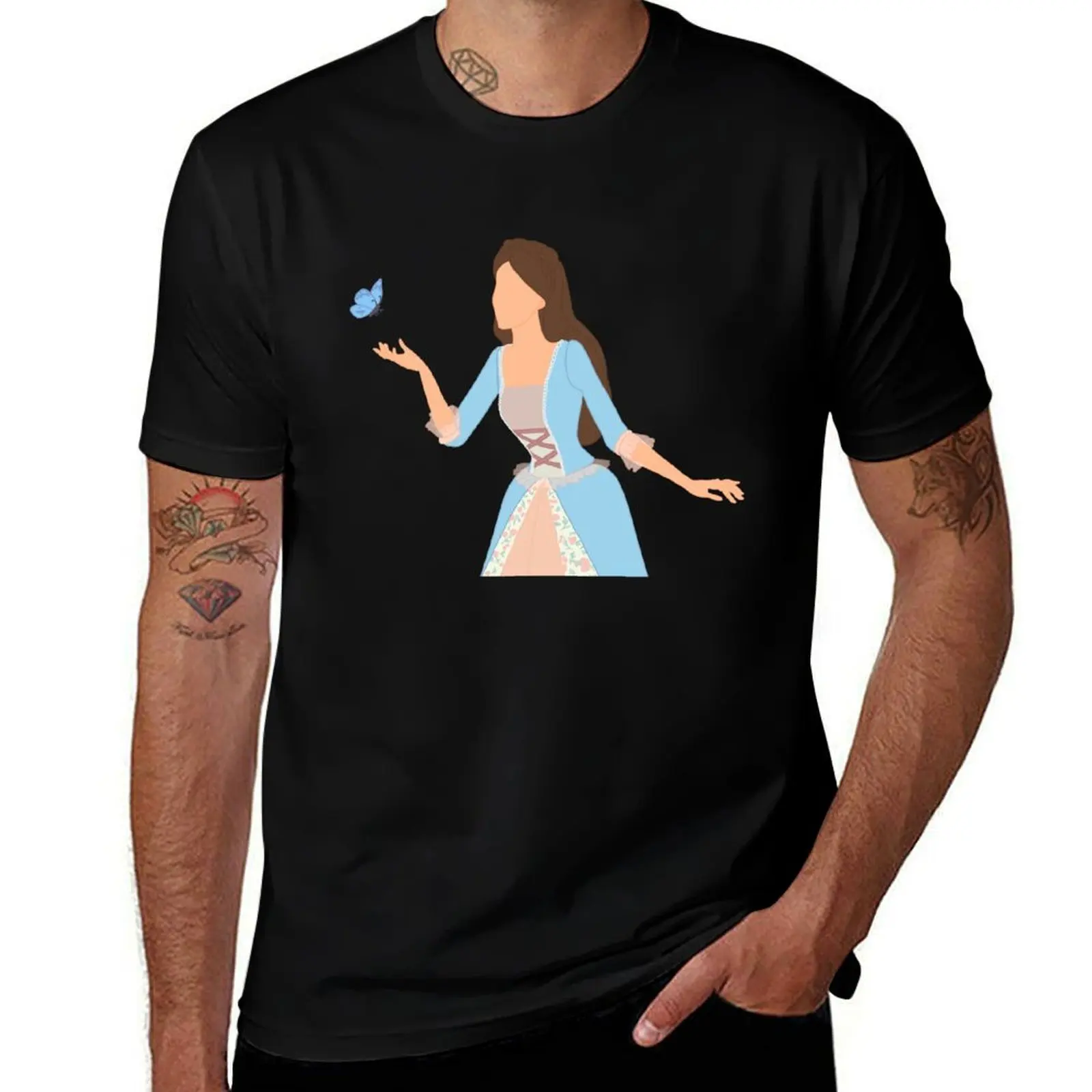 تي شيرت Erika من Princess and a paoper تي شيرت قطني للرجال 100% تي شيرت للرجال حزمة تي شيرت أبيض