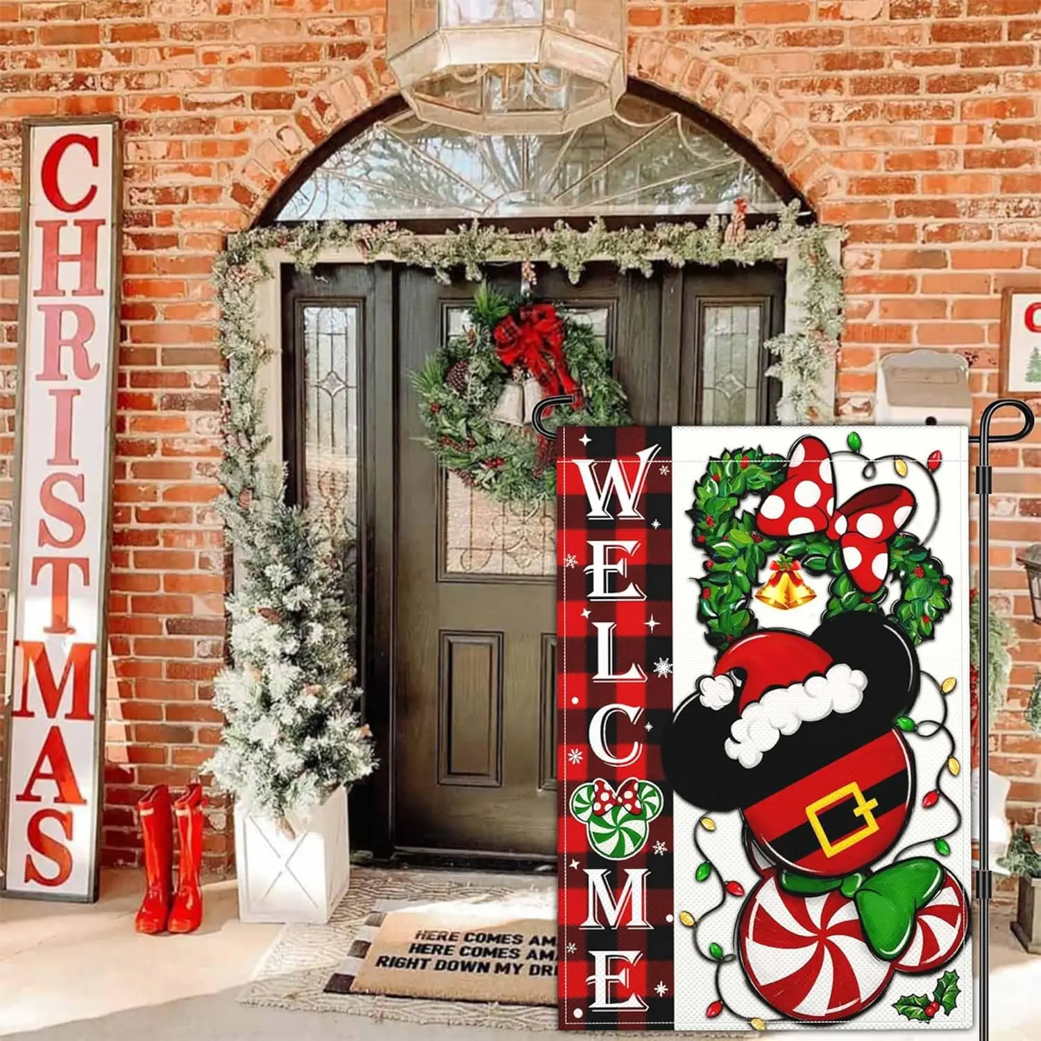 Merry Christmas Garden Flag Funny Christmas Vacation Outdoor Decorations Yard Signs Garden Flags for Outside 12x18 Double Si SSL