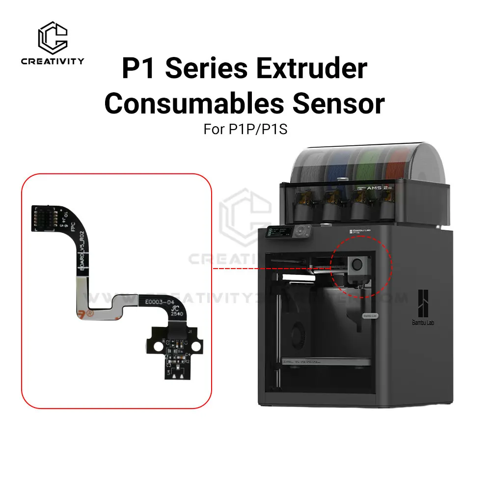 Bambu Lab P1S Sensor Zubehör Extruder Filament Sensor Ersatz P1P Hall Switch Board für Bambu P1 Serie