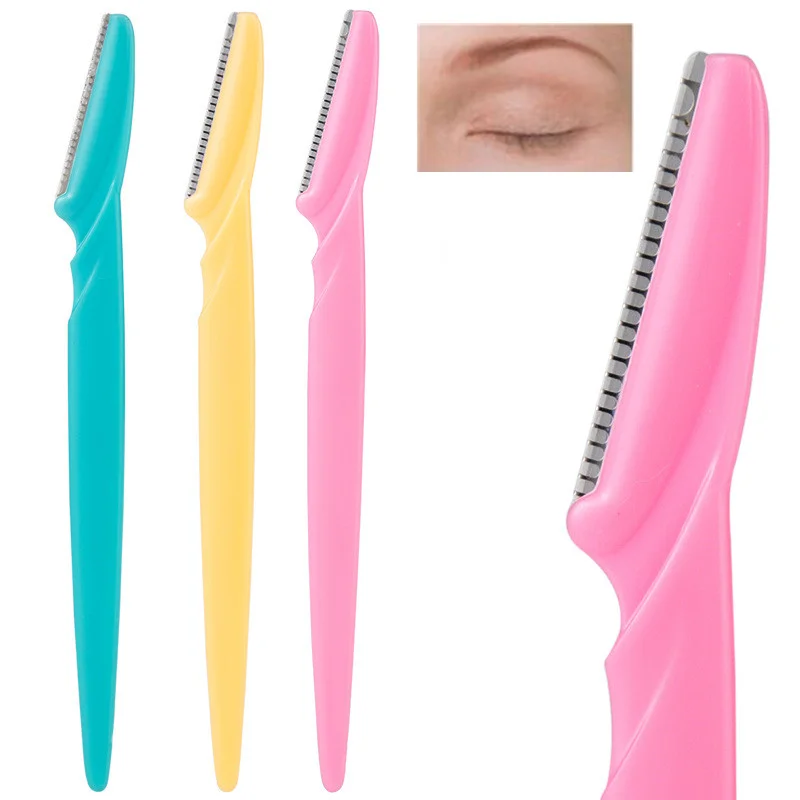 6 stks Wenkbrauw Mes Vrouwen Make-up Facial Tool Wenkbrauw Lip Scheermes Trimmer Blade Scheerapparaat Mes Beauty Tool Kit