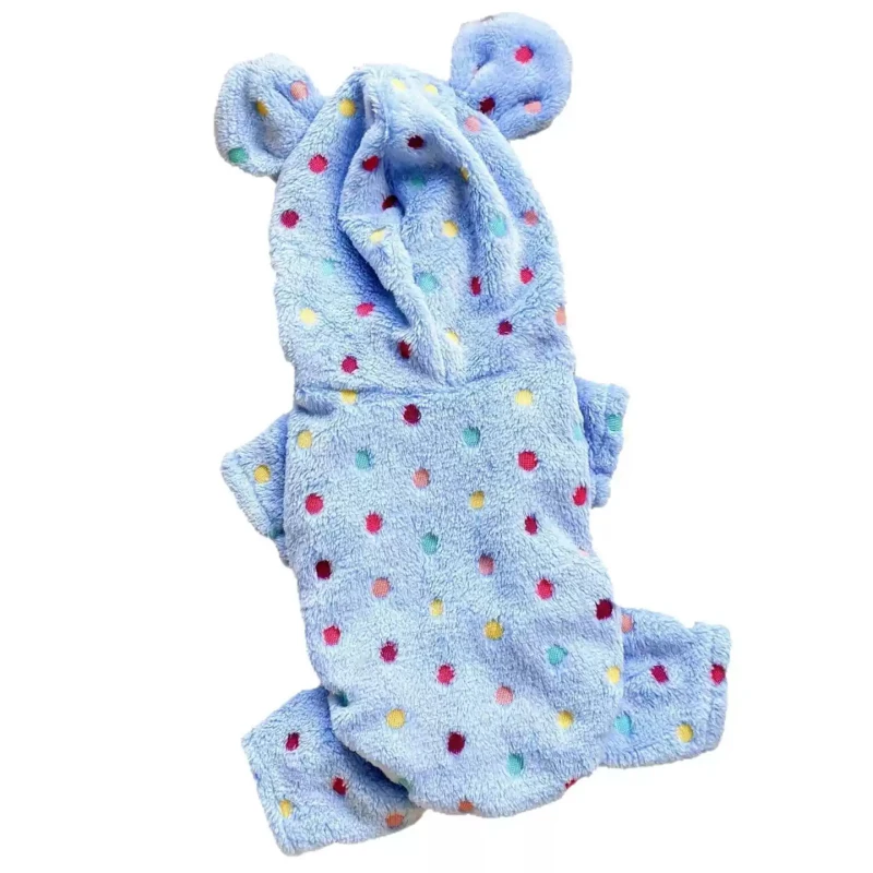 

Комбинезон из кораллового флиса для собак: зимняя одежда для щенков и маленьких пород (Йорки, Померанский шпиц, Пудель, Бишон фризе, Шнауцер, Корги)