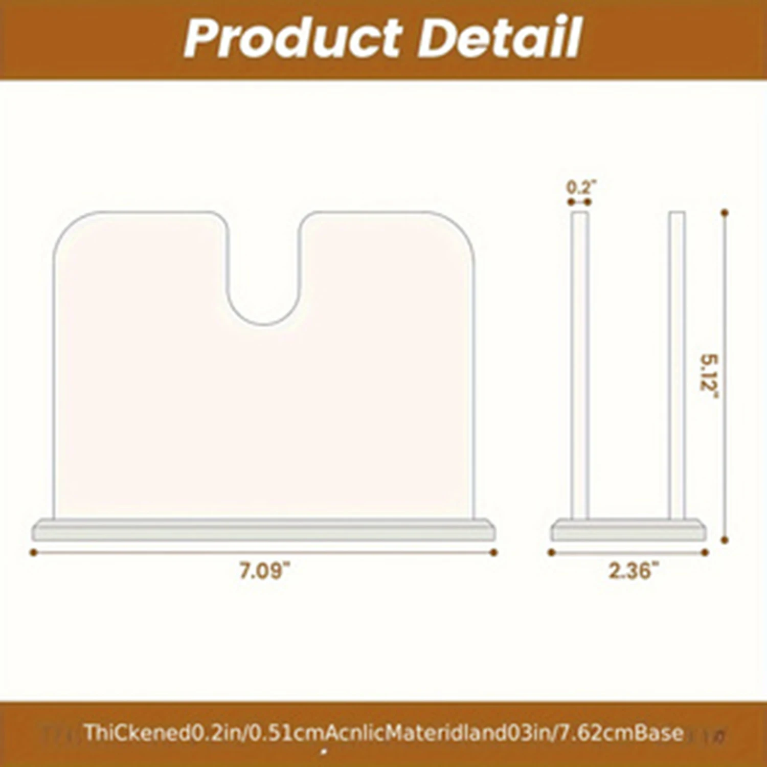 Acrylic Napkin Holder, Clear Napkin Holder for Table, Standing Acrylic Cocktail Napkin Holder, Dinner Napkin Holder