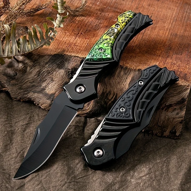 1pc, Portable Outdoor Folding Pocket Knife - Sharp Survival Knife for Camping, Hiking, Hunting, and Emergency Situations