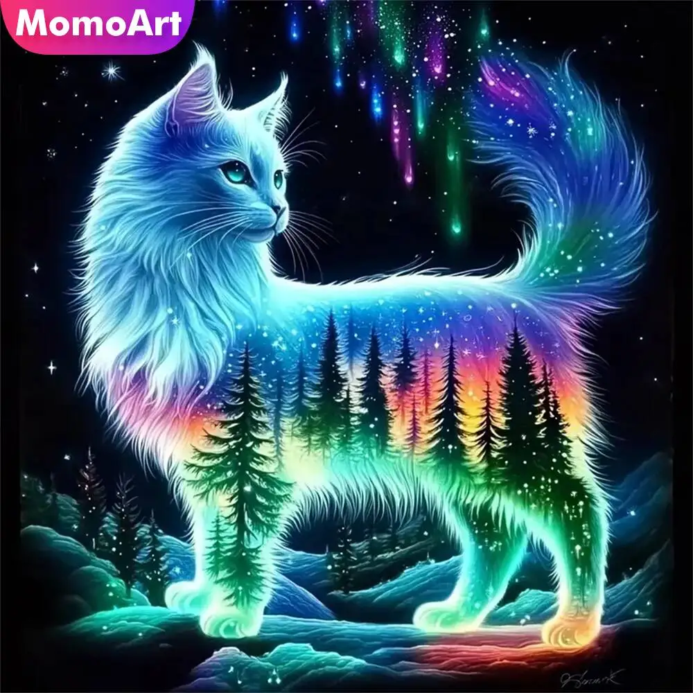 Momoart Wolf Diamant Malerei Tier Neue Ankunft Diamant Mosaik Mond Fluss Bild Von Strass Kits Sonnenuntergang Wand Kunst