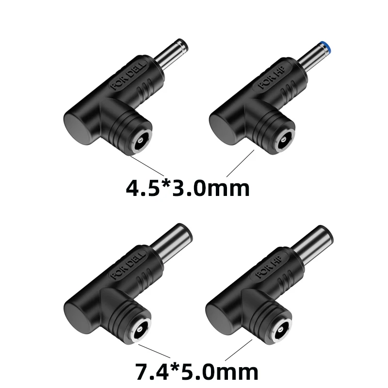 DC Power Adapter 7.4 X 5.0 mm Male Plug to 5.5 X 2.1 mm 2.5 mm Female Jack Connector for Dell HP Laptop Charger Converter